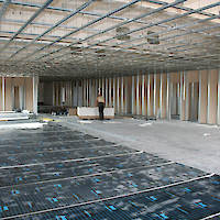 Trockenbauwände und Fußbodendämmung